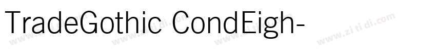 TradeGothic CondEigh字体转换